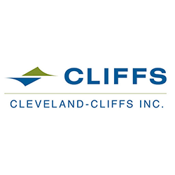 CLIFFS Cleveland-Cliffs Inc. logo on translucent background