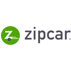 Zipcar logo on translucent background