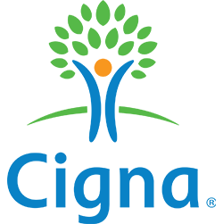 Cigna logo on translucent background