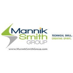 Mannik Smith Group logo on translucent background