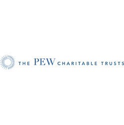 The PEW Charitable Trusts logo on translucent background